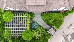 an overhead view of a park with trees and bushes at Black Door Bungalow by Juniper Holiday + Home in Lakeside