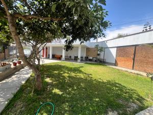 a tree in a yard next to a building at Estadía San Vicente in San Vicente de Cañete +9 photos