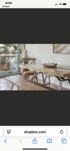 a picture of a wooden table with a bench at 3 Mile in Lennox Head +5 photos