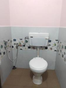 a bathroom with a toilet and a shower at Urisha homestay in Mawlynnong