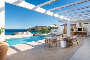 a villa with a view of the ocean at Villa Aristoteles in Lindos