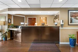 a lobby of a hospital with a reception desk at Comfort Inn Madison near Clifty Falls in Madison +97 photos