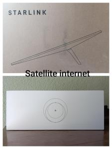 a picture of a satellite instrument and a picture of a box at Medusa Beach Apartment, Asprovalta in Asprovalta