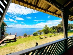 a view of the water from a porch at Luz Amazônia Lodge in Aiparuça +67 photos