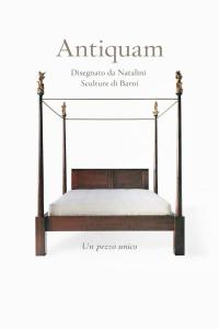 an illustration of an antique canopy bed with a whiteermottermott at La Dama Stanca in Narni