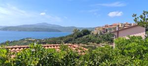 a view of the lake from a hillside at La Perla del Golfo in Capoliveri