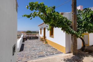 a view of a house with a tree and a sidewalk at Casas do Monte I in Giões