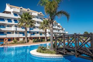 a view of the hotel from the pool at El Hacho in Manilva
