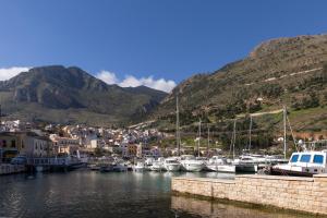 a bunch of boats are docked in a harbor at Casa Mauro e Roberta Zingaro in Castellammare del Golfo