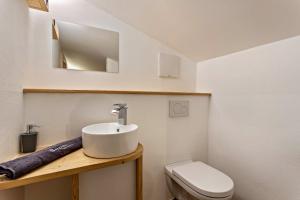 a bathroom with a sink and a toilet at Bergwelt B in Niederau +12 photos