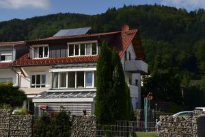a house with solar panels on the roof at Haus Reichenbach in Glottertal