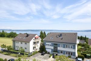 an aerial view of a house and a building at Bodenseeblick in Konstanz
