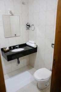 Koupelna v ubytování Hotel Abib
