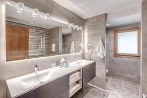 a bathroom with a sink and a mirror at Casa Del Pinaret in Port de Pollensa +24 photos