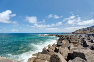 a view of the ocean from a rocky beach at Apartamento Luna in Tacoronte