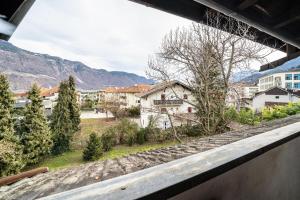 a view of a city from a train window at Apartement Jörg in Lana
