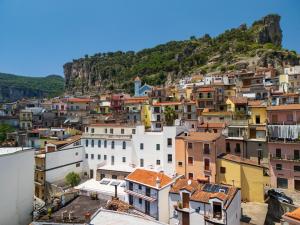a view of a town on a mountain at Il Filo Azzurro Ulassai in Ulassai