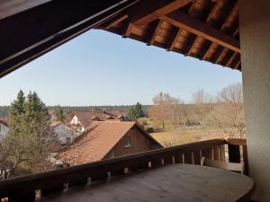 a view from the balcony of a house at Ferienwohnungen Leiteritz in Königsfeld im Schwarzwald