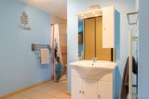 a bathroom with a sink and a toilet in it at Gîte cerf in Rupt-sur-Moselle +20 photos