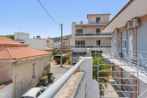 a view from the balcony of a building at Motel katerina in Keratea