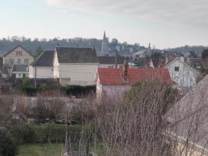 a view of a town with houses and trees at Chambre D'hôtes Lesseps in Vendôme +2 photos