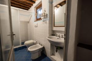 a bathroom with a toilet and a sink at Vallone di Cecione in Greve in Chianti