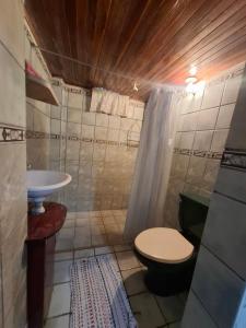 a bathroom with a toilet and a sink at Hotel Lucy in Montezuma +24 photos