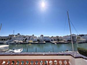 a view of a marina with boats in the water at Holiday Home Salins by Interhome in Empuriabrava