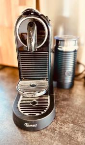 a toaster sitting on top of a counter at Hausboot inkl Motorboot, Ostsee in Heiligenhafen +20 photos