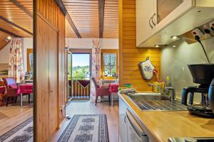 a kitchen with a sink and a counter top at Haus Leufke in Lenzkirch