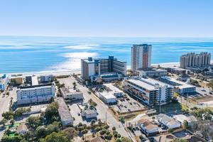 an aerial view of a city and the ocean at Landmark Resort Ocean View Beach Pools Villa in Myrtle Beach