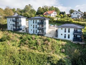 a group of houses on a hill at Egge Resort 7c mit Whirpool u Sauna in Altenbeken