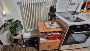 a small kitchen with a sink and a stove at Ferienwohnung Wyss - Wolfach in Untertal +10 photos