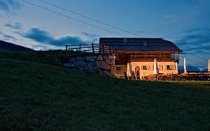 a cabin on the side of a hill at Obereggeralm in Valdaora
