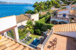 a view of the ocean from the balcony of a house at Gran Vista Mar in Alcudia