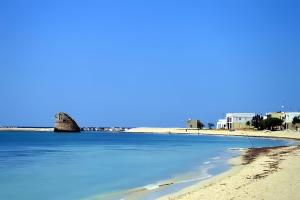 a view of a beach with blue water at Villetta Lucy in Salve