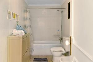 a white bathroom with a toilet and a shower at Luzias Apartment in Funchal +17 photos