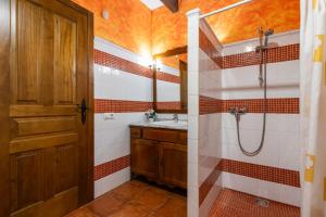 a bathroom with a shower and a sink at Pedregal in Gijón +20 photos