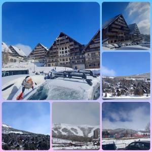 a collage of photos of a ski resort at Appartement Le Maevan in Vassivière