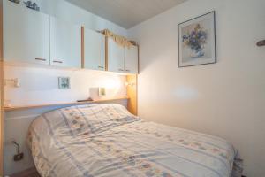 a bedroom with a bed in a room with cabinets at Les Eaux Vives 1 in Fleury +13 photos
