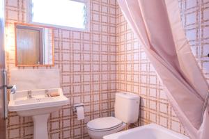 a bathroom with a toilet and a sink at Apartamento las Palmeras 1 in Benicarló +14 photos