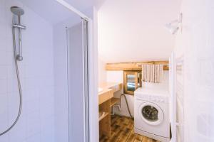 a laundry room with a washer and dryer at Chalet cosy in Bourg-Saint-Maurice +10 photos