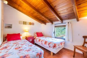a bedroom with two beds and a window at Finca Las Nuevas Casa Carmen in Alora +22 photos