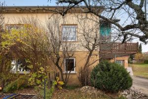 a house with a tree in front of it at Wanderer Lodge am Breitenstein in Bissingen an der Teck