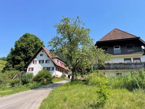 a house on the side of a dirt road at Gullerhof Ferienwohnung - Köpfle in Glottertal