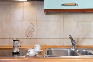 a kitchen counter with a sink and a sink at cèsa Maria Suen in Canazei +47 photos
