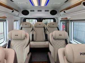 a view of the back seats of a bus at Ultra Premium Camper Van in New Delhi