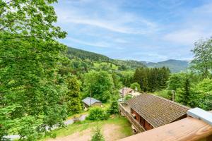 an overhead view of a house in the woods at Gîte Le Pieraline - Ventron in Ventron