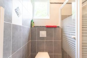 a bathroom with a toilet and a window at T3 ensoleillé le Vignemale in Lourdes +18 photos
