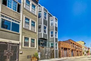 an apartment building on the side of a street at 3BR recently renovated SOMA flat in San Francisco